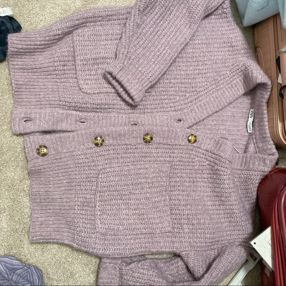 Zara purple cardigan size M